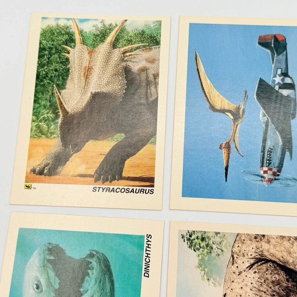 DinoCardz Trading Cards Kids OS Multi Excellent 1992 Vintage Dinosaur Lot 8pc